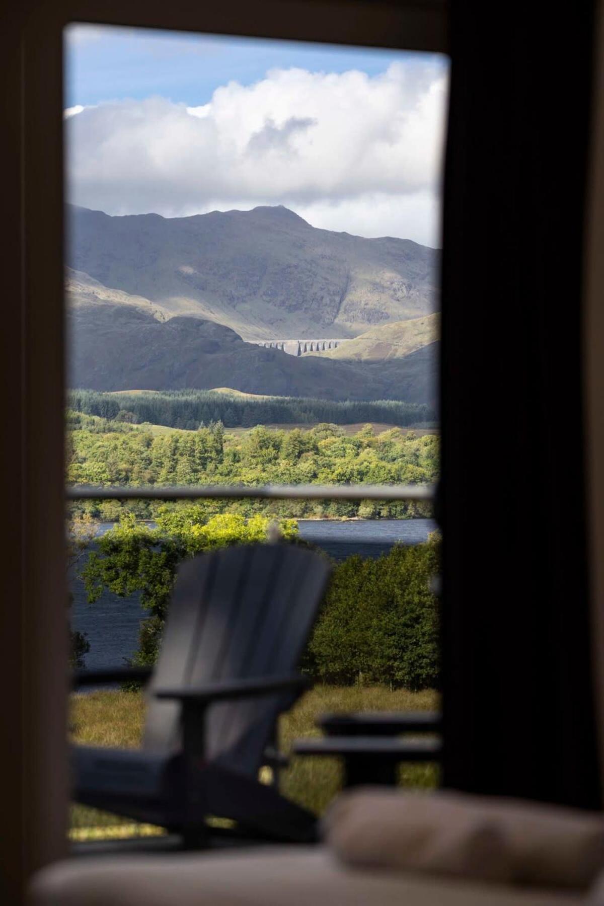 New Build Lodge With Stunning Views Of Loch Awe Hayfield  Exterior foto